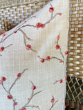 Sale: 24x24 Pillow Cover / Osborne and Little / Japanese Blossom Embroidery - Annabel Bleu