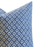 Florentia: Azure Bleu Mix and Match Decorative Pillow Covers / Light Blue Pillow Cover / Block Printed Pillow available in 10 sizes - Annabel Bleu