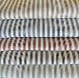 Upholstery Ticking Fabric / Striped Washable Upholstery Fabric by the Yard / Drapery Fabric / Woven Mattress Striped Fabric - Annabel Bleu