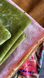 Sale: Grapefruit or Grey Velvet Pillow Cover / 12x18 Lumbar Cover - Annabel Bleu