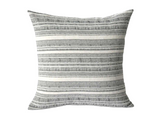 Grey Hmong Pillow cover / Boho 12x18 / Bohemian Pillow 21x21 / 24x24 Hmong Pillow / Grey Accent Pillow / Striped Bohemian Cushion cover - Annabel Bleu