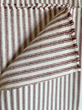 Upholstery Ticking Fabric / Striped Washable Upholstery Fabric by the Yard / Drapery Fabric / Woven Mattress Striped Fabric - Annabel Bleu