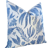 Florentia: Azure Bleu Mix and Match Decorative Pillow Covers / Light Blue Pillow Cover / Block Printed Pillow available in 10 sizes - Annabel Bleu
