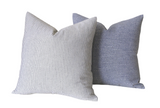Farmhouse Pillow Cover 20x20 / Ticking Stripe 20x20 / Solid Blue 26x26 / Chambray Blue Pillow / Solid pillow 12x21 / Light Blue - Annabel Bleu