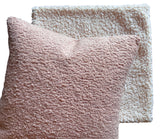 Blush Faux Sherpa Fur Pillow Cover / Pillow Case 16x16 / Fur 20x20 / Pink Fur 22x22 / Pink Pillow 24x24 / Soft Pillow 26x26 / Fur 14x36 / Fur Body Pillow - Annabel Bleu
