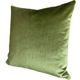 Leafy Green Chartreuse Velvet Pillow / Light Green Velvet Cushion Cover / ZIPPER Pillow Cover / Solid Green Pillow / Green Yellow Pillow Cover - Annabel Bleu