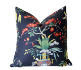 Ming Vase Pillow Cover / 20x20 Schumacher Ming Vase Pillow / 24x24 Black Pillow / 13x36 Schumacher Cushion cover / Chinoiserie Pillow Cover and 7 Other Sizes - Annabel Bleu