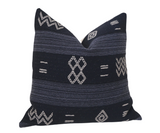 Black 24x24 Pillow Covers + 9 Sizes / 24 x 24 Mudcloth Euro Sham / 24x24 Decorative Throw Pillow / Black Mudcloth Pillow / Mud Cloth 26x26 - Annabel Bleu