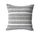 Grey Hmong Pillow cover / Boho 12x18 / Bohemian Pillow 21x21 / 24x24 Hmong Pillow / Grey Accent Pillow / Striped Bohemian Cushion cover - Annabel Bleu
