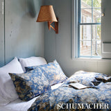 Schumacher Hound Meadow Fabric by the yard: Indigo Blue Hunting Toile - Annabel Bleu