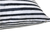 Drawn Stripe Pillow Cover / Black Ivory Stripe Pillow Cover / Black White 14x36 12x21 16x16 18x18 20x20 22x22 24x24 26x26 Zipper Pillow Case - Annabel Bleu