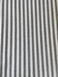 Upholstery Ticking Fabric / Striped Washable Upholstery Fabric by the Yard / Drapery Fabric / Woven Mattress Striped Fabric - Annabel Bleu