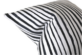 Drawn Stripe Pillow Cover / Black Ivory Stripe Pillow Cover / Black White 14x36 12x21 16x16 18x18 20x20 22x22 24x24 26x26 Zipper Pillow Case - Annabel Bleu