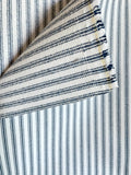 Upholstery Ticking Fabric / Striped Washable Upholstery Fabric by the Yard / Drapery Fabric / Woven Mattress Striped Fabric - Annabel Bleu