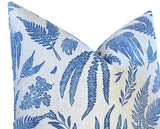 Florentia: Azure Bleu Mix and Match Decorative Pillow Covers / Light Blue Pillow Cover / Block Printed Pillow available in 10 sizes - Annabel Bleu