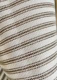 Upholstery Ticking Fabric / Striped Washable Upholstery Fabric by the Yard / Drapery Fabric / Woven Mattress Striped Fabric - Annabel Bleu