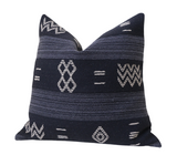 Black 24x24 Pillow Covers + 9 Sizes / 24 x 24 Mudcloth Euro Sham / 24x24 Decorative Throw Pillow / Black Mudcloth Pillow / Mud Cloth 26x26 - Annabel Bleu