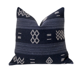 Black 24x24 Pillow Covers + 9 Sizes / 24 x 24 Mudcloth Euro Sham / 24x24 Decorative Throw Pillow / Black Mudcloth Pillow / Mud Cloth 26x26 - Annabel Bleu