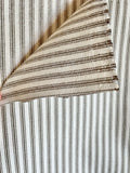 Upholstery Ticking Fabric / Striped Washable Upholstery Fabric by the Yard / Drapery Fabric / Woven Mattress Striped Fabric - Annabel Bleu
