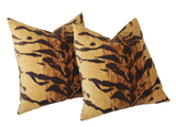 Velvet Tiger Cushion Cover / Velvet Leopard Pillow / Animal Print Pillow Cover / Jamil Natural Pillow / Beverly Hills Hotel Pillow - Annabel Bleu