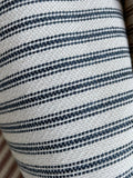 Upholstery Ticking Fabric / Striped Washable Upholstery Fabric by the Yard / Drapery Fabric / Woven Mattress Striped Fabric - Annabel Bleu