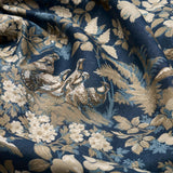 Schumacher Hound Meadow Fabric by the yard: Indigo Blue Hunting Toile - Annabel Bleu