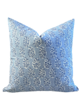 Florentia: Azure Bleu Mix and Match Decorative Pillow Covers / Light Blue Pillow Cover / Block Printed Pillow available in 10 sizes - Annabel Bleu