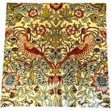 Sale: 22x22 Yellow William Morris Strawberry Thief Velvet Pillow Cover - Annabel Bleu