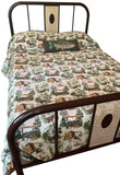Dark Green Trout Hooked Pillow 8x22” - Annabel Bleu