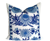 Swedish wool pillow cover / Schumacher pillow cover / Blue and White Pillow cover / Swedish Country Decor - Annabel Bleu