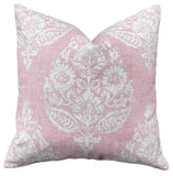 Antique Blue Damask Pillow Cover / Blue Beige Floral Cushion / Damask Pillow Cover / French Country Pillow Cover / Block Print Pillow Cover - Annabel Bleu
