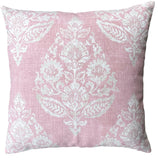 Antique Blue Damask Pillow Cover / Blue Beige Floral Cushion / Damask Pillow Cover / French Country Pillow Cover / Block Print Pillow Cover - Annabel Bleu