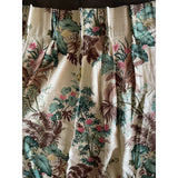 1950’s Hawaiian Tiki Style Floral Barkcloth Drapery Panel - Annabel Bleu