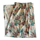 1950’s Hawaiian Tiki Style Floral Barkcloth Drapery Panel - Annabel Bleu