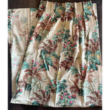 1950’s Hawaiian Tiki Style Floral Barkcloth Drapery Panel - Annabel Bleu