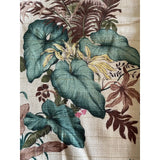 1950’s Hawaiian Tiki Style Floral Barkcloth Drapery Panel - Annabel Bleu