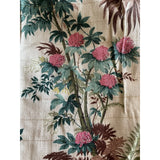 1950’s Hawaiian Tiki Style Floral Barkcloth Drapery Panel - Annabel Bleu