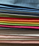 Linen Textured Cotton Solid Pillow Cover / Rainbow Brights - Annabel Bleu