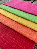 Linen Textured Cotton Solid Pillow Cover / Rainbow Brights - Annabel Bleu