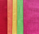 Linen Textured Cotton Solid Pillow Cover / Rainbow Brights - Annabel Bleu