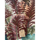 1950’s Hawaiian Tiki Style Floral Barkcloth Drapery Panel - Annabel Bleu