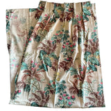 1950’s Hawaiian Tiki Style Floral Barkcloth Drapery Panel - Annabel Bleu