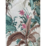 1950’s Hawaiian Tiki Style Floral Barkcloth Drapery Panel - Annabel Bleu