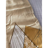 Mid Century Modern Gold Atomic Drapery Panel - Annabel Bleu