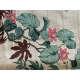 1950’s Hawaiian Tiki Style Floral Barkcloth Drapery Panel - Annabel Bleu