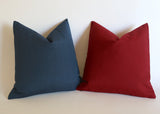 Sunbrella Solids: Outdoor Pillow cover / ANY SIZE Outdoor Cushion / Outdoor Pillow Cover / Outdoor Cushion Cover - Annabel Bleu