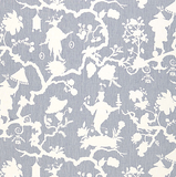 10 Sizes Available: SHANTUNG SILHOUETTE, Wisteria / Schumacher Pillow Cover - Annabel Bleu