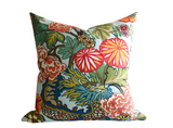 Kazo: Schumacher Chiang Mai Dragon Pillow Cover, Aquamarine - Annabel Bleu