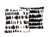 Queen of Spain: An Abstract Black and White Linen Pillow Cover - Annabel Bleu