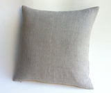 Rustic Grey Beige European Linen Decorative Zipper Pillow Cover Oatmeal Linen Greige Linen Industrial Cushion Cover: 10 Sizes - Annabel Bleu